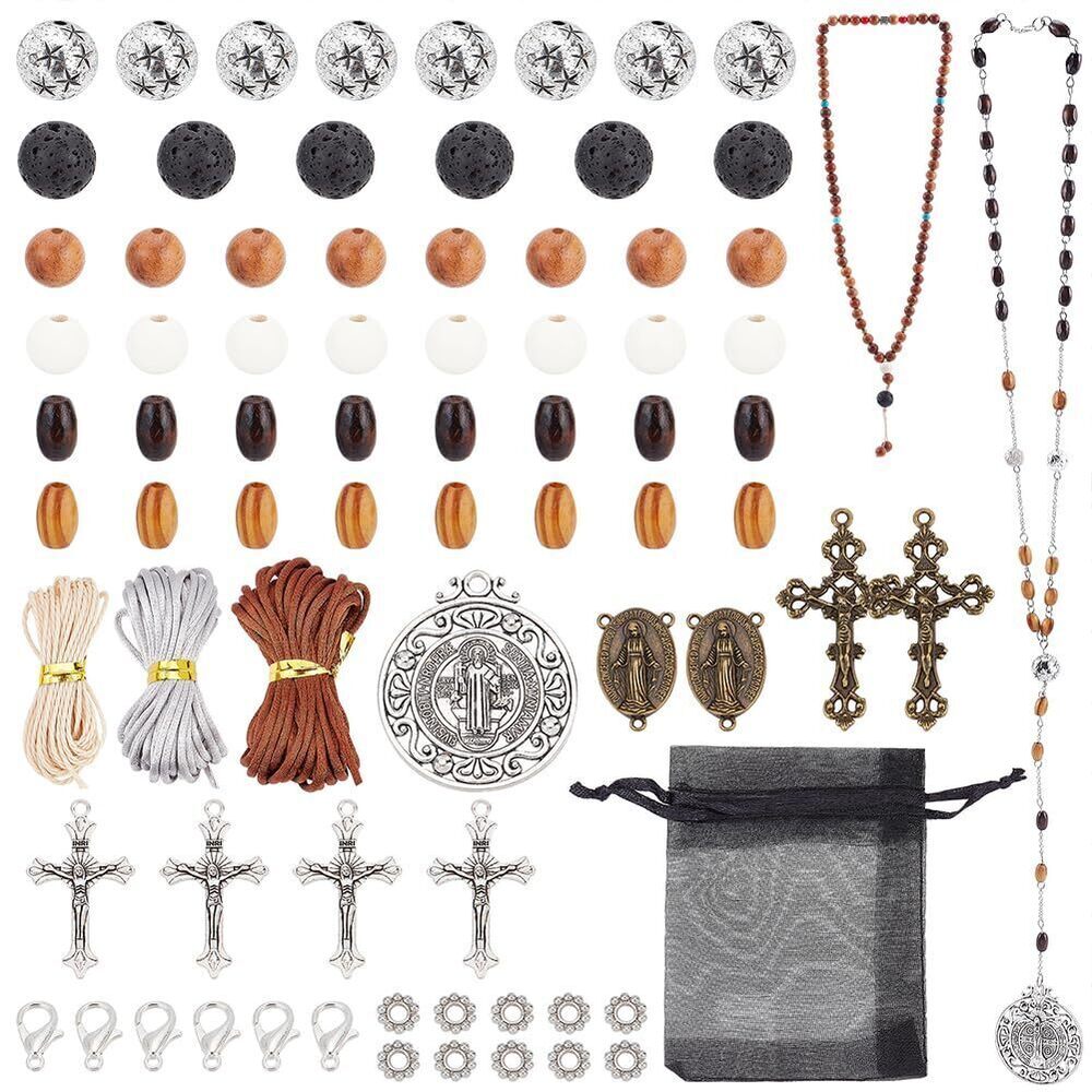 3441 359pcs Rosary Jewelry Making Kit First Communion Necklace Set Prayer
